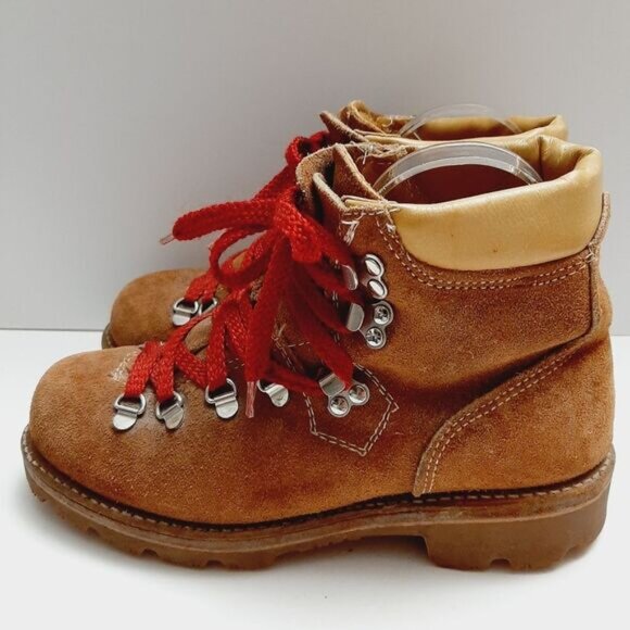 THE GORILLA SHOE \ Vibram Sole Suede Leather Hiking Lace-Up Boots Tan Brown 6.5 - Picture 7 of 15